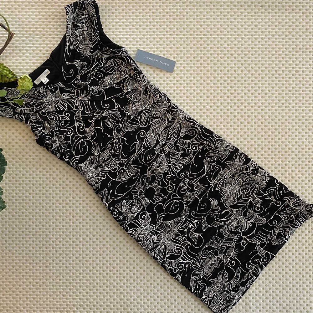 London Times Sleeveless Sheath Dress